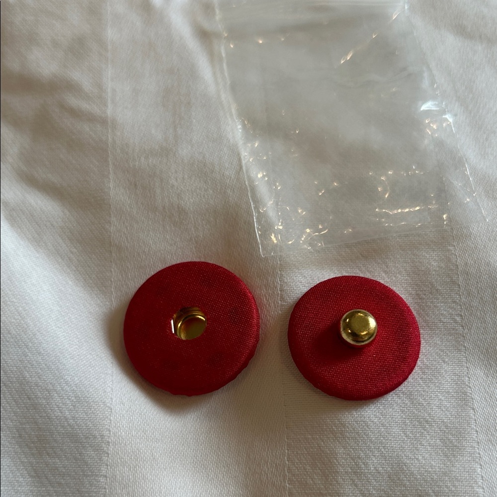 Tory Burch Red Spare Snap Button with Gold Accent